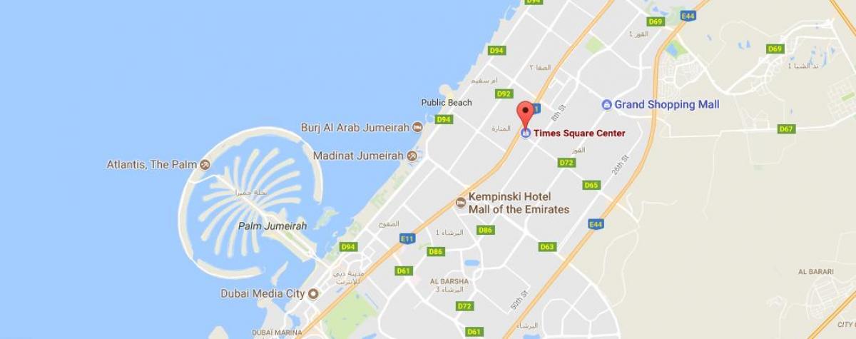 რუკა Times Square ცენტრი Dubai