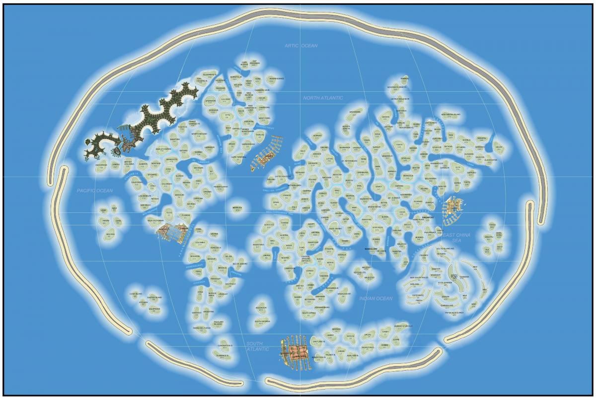 მსოფლიო რუკა კუნძული დუბაიში