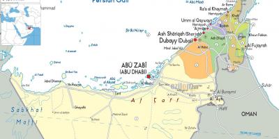რუკა დუბაი არაბეთის გაერთიანებული საამიროები