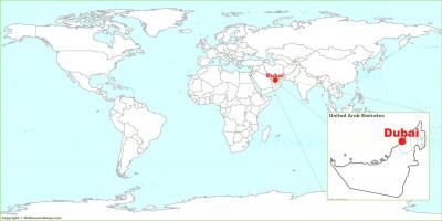 მდებარეობა დუბაიში მსოფლიო რუკა