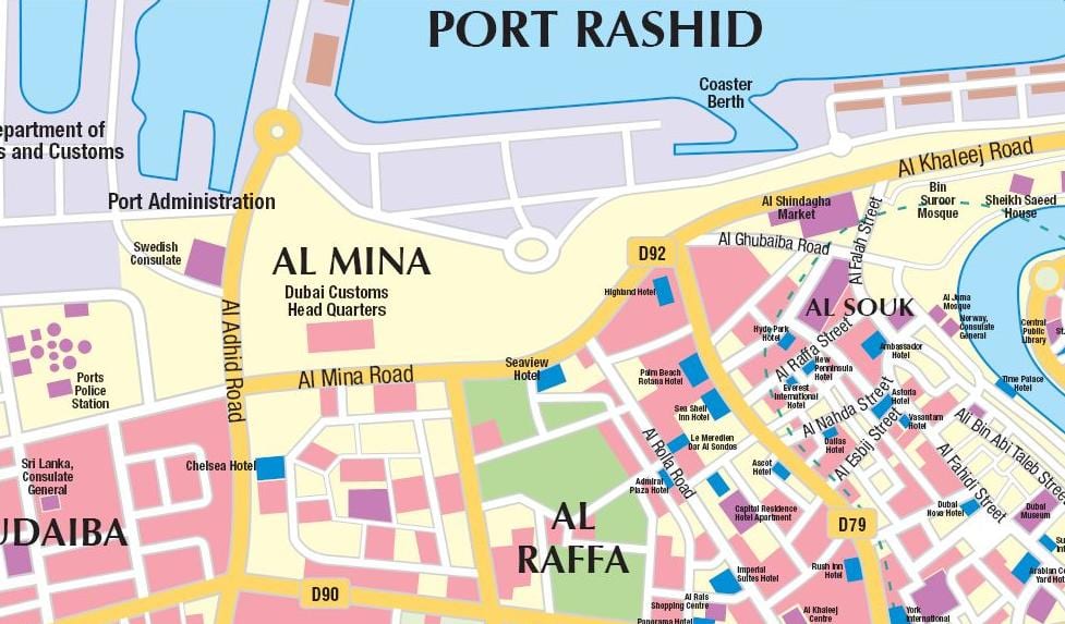 დუბაის პორტის რუკა