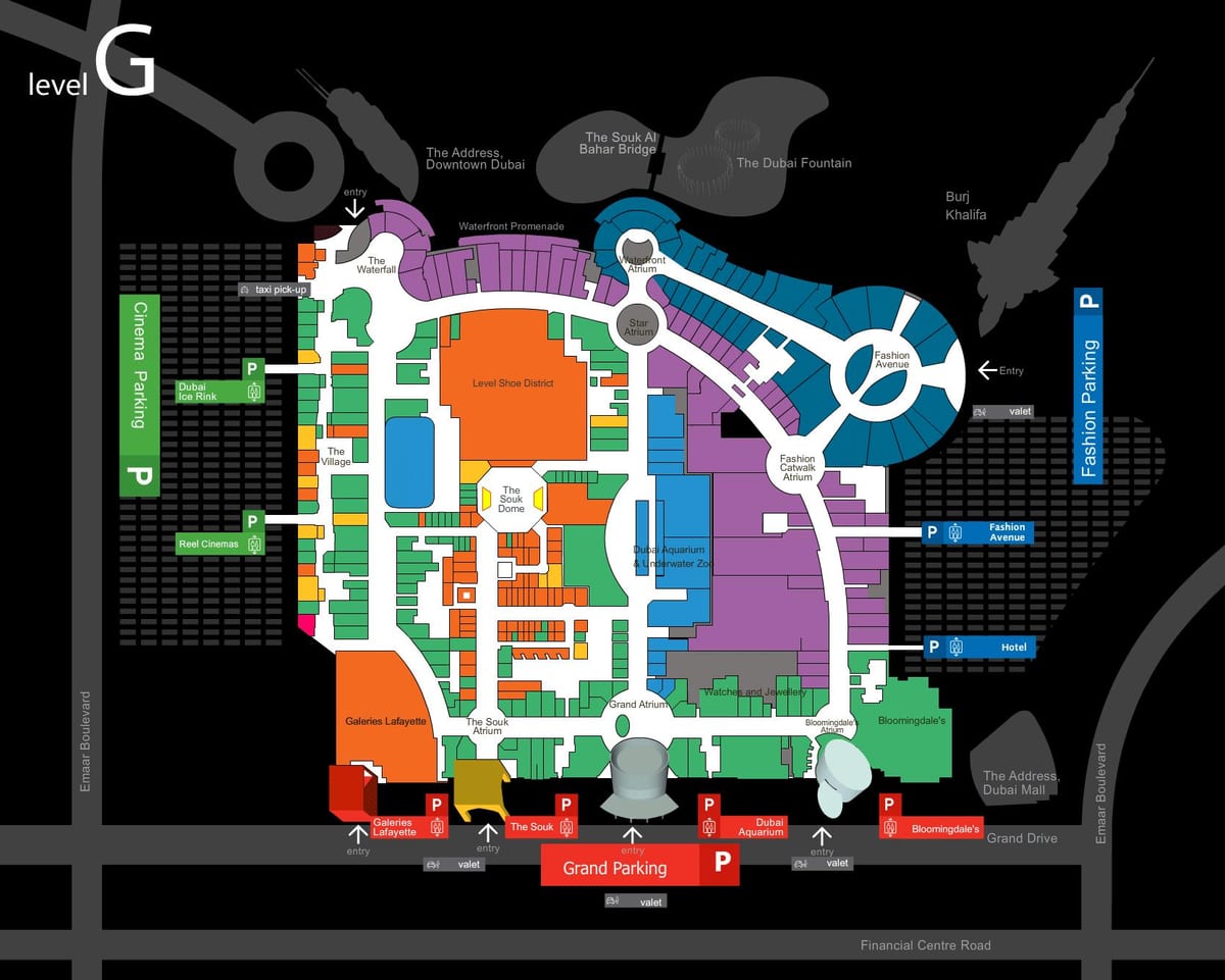 რუკა Dubai mall