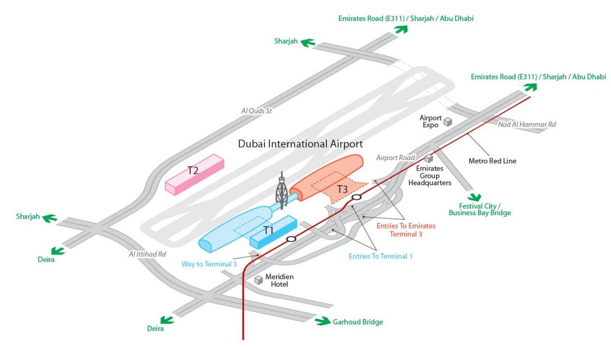 dxb აეროპორტის რუკა