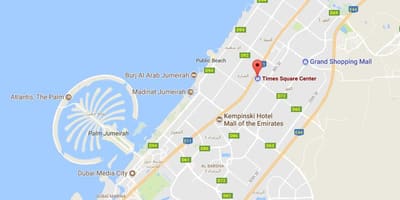 რუკა Times Square ცენტრი Dubai