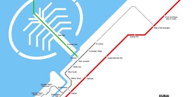 Palm Jumeirah monorail რუკა