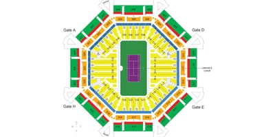 რუკა Dubai tennis სტადიონი
