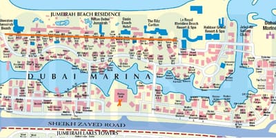 JBR რუკა დუბაიში